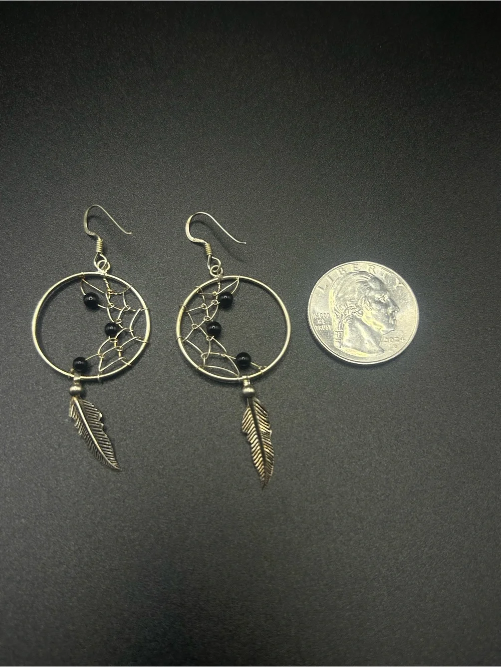 Sterling Silver Dream Catcher Earrings